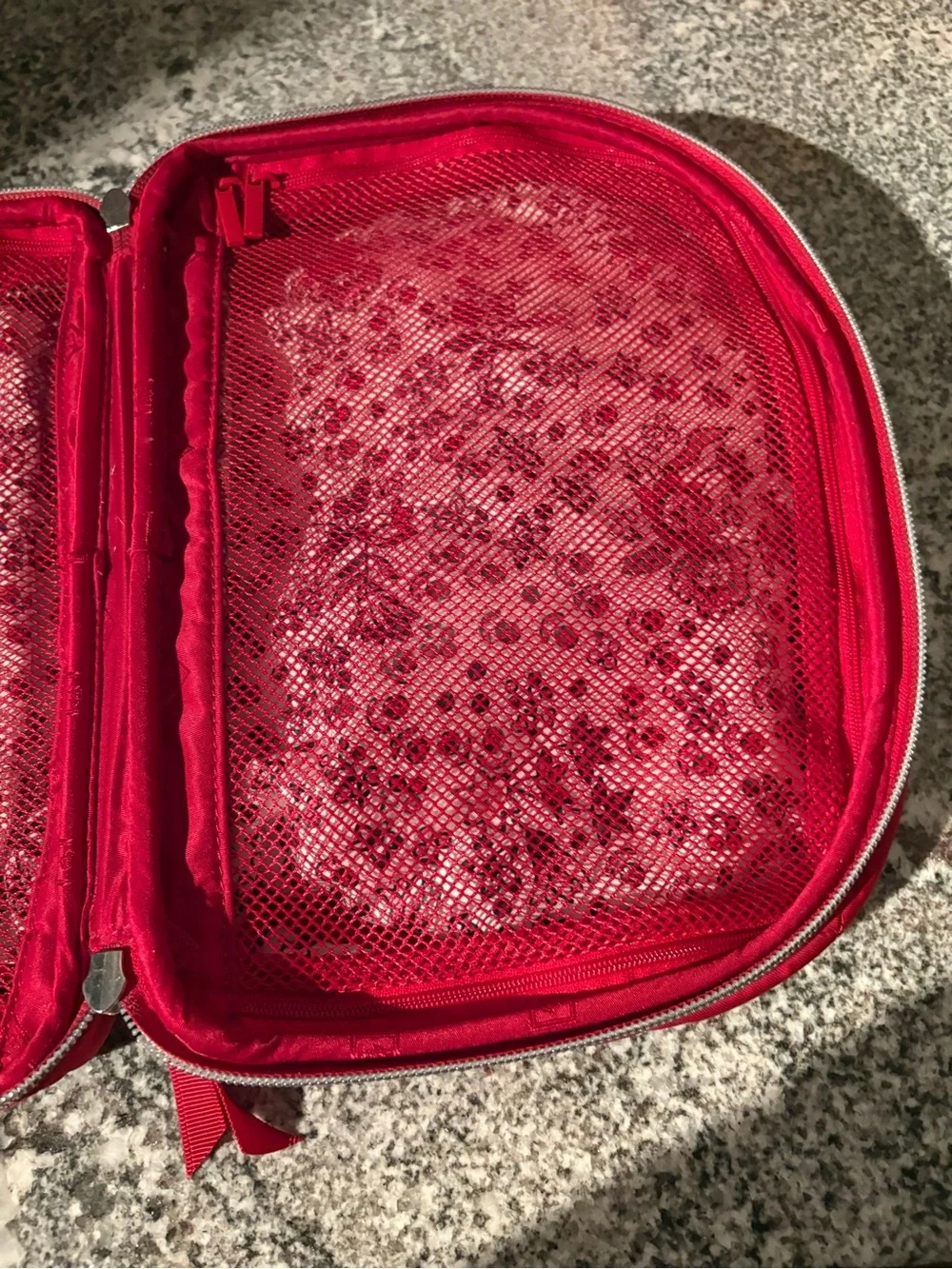 Vera Bradley lay flat cosmetic bag